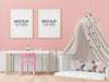 Free Poster Frame In Children'S Bedroom Psd Mockup Psd