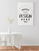Free Poster Frame In Dining Room Mockup Psd