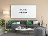 Free Poster Frame In Living Room Mock Up Psd