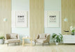 Free Poster Frame In Living Room Mockup Psd
