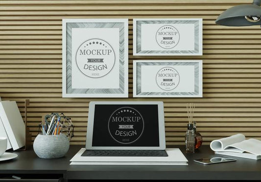 Free Poster Frame In Living Room Mockup Psd