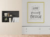 Free Poster Frame In Living Room Mockup Psd