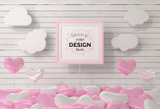 Free Poster Frame In Living Room Mockup Psd