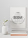 Free Poster Frame In Living Room Mockup Psd