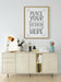 Free Poster Frame In Living Room Mockup Psd