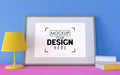 Free Poster Frame In Living Room Mockup Psd