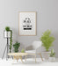Free Poster Frame In Living Room Mockup Psd