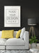 Free Poster Frame In Living Room Mockup Psd