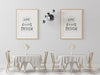 Free Poster Frame In Living Room Mockup Psd