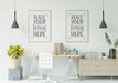 Free Poster Frame In Living Room Mockup Psd