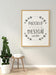Free Poster Frame In Living Room Mockup Psd