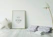 Free Poster Frame In Living Room Mockup Psd