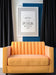Free Poster Frame In Living Room Mockup Psd