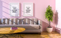 Free Poster Frame In Living Room Psd Mockup Psd