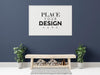 Free Poster Frame In Living Room Psd Mockup Psd