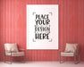 Free Poster Frame In Living Room Psd Mockup Psd