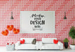 Free Poster Frame In Living Room Psd Mockup Psd