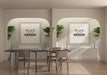 Free Poster Frame In Living Room Psd Mockup Psd