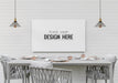 Free Poster Frame In Living Room Psd Mockup Psd