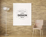 Free Poster Frame In Living Room Psd Mockup Psd