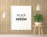 Free Poster Frame In Living Room Psd Mockup Psd