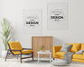 Free Poster Frame In Living Room Psd Mockup Psd