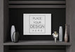 Free Poster Frame In Living Room Psd Mockup Psd