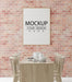 Free Poster Frame In Living Room Psd Mockup Psd
