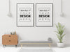 Free Poster Frame In Living Room Psd Mockup Psd