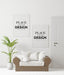 Free Poster Frame In Living Room Psd Mockup Psd
