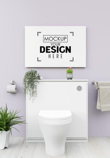 Free Poster Frame In Living Room Psd Mockup Psd