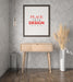 Free Poster Frame In Living Room Psd Mockup Psd