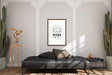 Free Poster Frame In Living Room Psd Mockup Psd