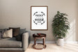 Free Poster Frame In Living Room Psd Mockup Psd