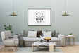 Free Poster Frame In Living Room Psd Mockup Psd