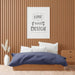 Free Poster Frame Mockup Interior In A Bedroom Psd