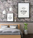 Free Poster Frame Mockup Interior In A Bedroom Psd