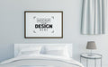Free Poster Frame Mockup Interior In A Bedroom Psd