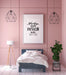 Free Poster Frame Mockup Interior In A Bedroom Psd