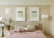 Free Poster Frame Mockup Interior In A Bedroom Psd