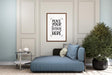 Free Poster Frame Mockup Interior In A Bedroom Psd