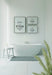 Free Poster Frame Mockup On Bathroom Interior Psd