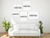 Free Poster Frame Mockup On The Wall With Plant Psd