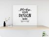 Free Poster Frame Mockup On The Wall With Plant Psd