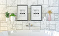 Free Poster Frames In Dining Room Mockup Psd