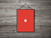 Free Poster Hanging On Wooden Wall Mockup Psd
