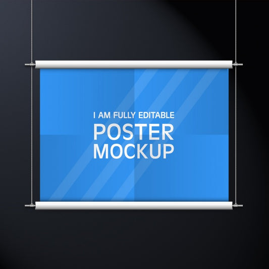 Free Poster Mock Up Design Psd