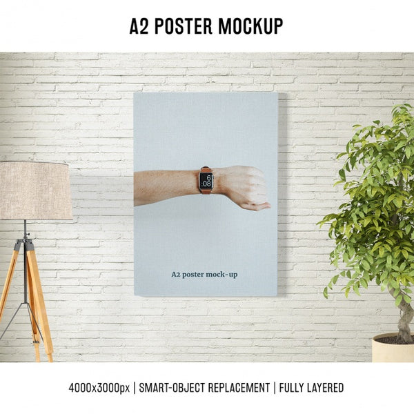 Free Poster Mock Up Template Psd