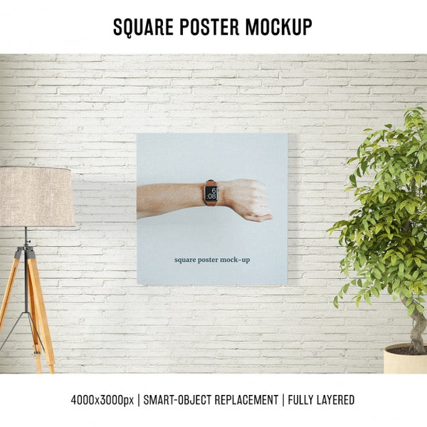 Free Poster Mock Up Template Psd