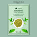 Free Poster Template Concept For Matcha Tea Psd